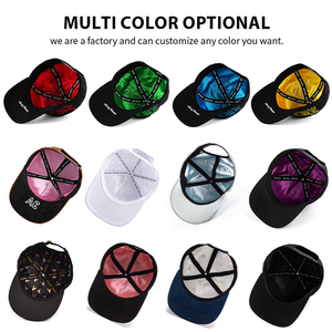 2025 Thời Trang Mới 5 Bảng Điều Chỉnh Unisex Satin Lót Mũ Bóng Chày Tùy Chỉnh Thêu Logo Cao Cấp Cấu Trúc Thể Thao Bóng Chày Mũ - Product Image 4