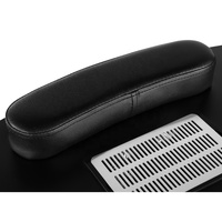 Table à ongles portable table de manucure table à ongles pliante noire avec échappement salon de beauté bureau à ongles
