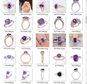 แหวนเงินแท้ 925 รุ่นอินฟินิตี้สวยงาม ประดับด้วยอเมทิสต์ <span class=keywords><strong>ล้อม</strong></span>รอบด้วยเพชรระยิบระยับ - Product Image 3