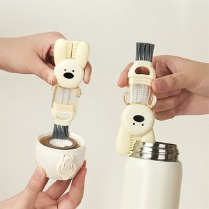 <b>Rabbit</b> Cartoon Insulated <b>Water</b> Cup Brush <b>Bottle</b> Cleaning Tool Three in One Lid - Product Image 4