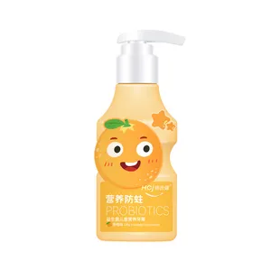 होजम या ओईएम थोक अनुकूलन बच्चों के लिए टूथपेस्ट ओम नारंगी स्वाद प्राकृतिक ताजा सांस सफेद करने वाली टूथपेस्ट बोतल