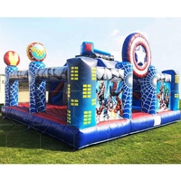 Parc de Divertissement Commercial Super Héros Avengers : Château Gonflable, Toboggan et Aire de Jeux