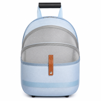 Sac à dos de transport pour animaux de compagnie Baby Upgrade en polyester et ABS, étanche, avec dôme supérieur, pour chat et petit chien, grande fenêtre en maille, mode observation ouverte
