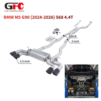 Sistem Knalpot Katup Elektrik untuk BMW M5 G90 4.4L V8 2024+ Pipa Knalpot Catback dengan 4x Ujung Karbon 3.5 Inci