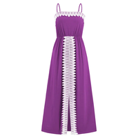 Robe décontractée grande taille pour femme Robe à la mode sexy suspendue en dentelle de tempérament Robe pour femme grande taille