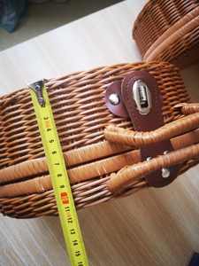 Halbkreis PP Rattan Korb Aufbewahrung boxen Aufbewahrung körbe Koffer für Make-up oder Reise Picknick Shopping - Product Image 6