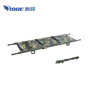 Camilla Táctica de Campo Plegable de Aluminio de 2/4 Tubos Cuadrados, Color Verde Oscuro Camuflaje - Product Image 4