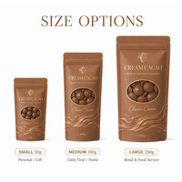 Sachets Doypack Premium pour Chocolat au Lait avec Fenêtre, Fermeture Zip Refermable, Emballage Alimentaire Personnalisable pour Chips et Chewing-gum