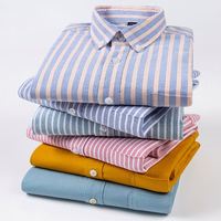 Chemise en coton pur pour homme, col carré, à carreaux, couleur unie, décontractée, polyvalente, grande taille, coupe ajustée