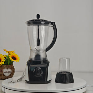 JIZYA Mixeur électrique portable en plastique 1,5 L 2-en-1 multifonctionnel pour cuisine, 4 lames, 4 vitesses, bouton rotatif, 350 W, usage domestique - Product Image 2