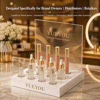 Support d'affichage pliable en acrylique personnalisé de haute qualité pour cosmétiques et soins de la peau, idéal pour les expositions et les magasins
