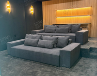 Juego de Muebles de Sala de Estar Modernos, Sofá de Esquina en Forma de L, Tapizado en Lino Blanco, Color Crema Beige, Sofás Modulares Seccionales