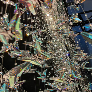 Décoration suspendue FireLux personnalisée en cristal, papillon et perles, design américain, <span class=keywords><strong>lustre</strong></span> pour salon et mariage - Product Image 3