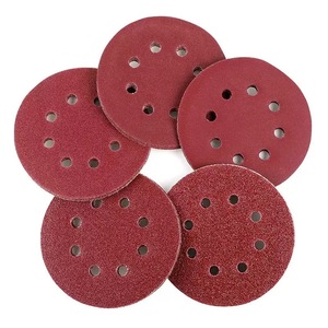 Disque de ponçage SIYU 5 pouces, rouge, imperméable, céramique, ultra-fin, grain 180, 125 mm, boucle auto-agrippante, haute dureté, abrasif, ponçage automobile, OEM, 1 an - Product Image 3