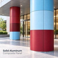 Panneau composite en aluminium massif de 6 mm, 1500x3000 mm, gris métallisé, résistant aux UV, anti-décoloration, pour l'extérieur des hôtels