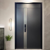 Portes d'entrée de style moderne, haute qualité, isolées thermiquement, imperméables, peintes, porte d'entrée principale sécurisée pour l'extérieur