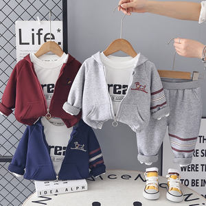 Ensemble de baseball pour bébé garçon, 3 pièces, nouveau style décontracté, dessin animé, vêtements d'automne et de printemps - Product Image 1