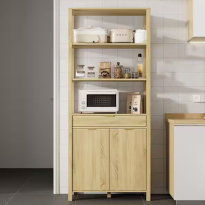 Custom Wholesale MDF Organizer Multi-Functional Storage Pantry <strong>Sideboard</strong> Cabinet <strong>with</strong> Drawer and Tilted <strong>Baskets</strong> - Product Image 1