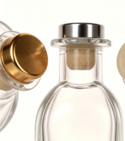 Diffuseur d'arômes en verre carré en forme de yourte mongole, bouteille en verre transparente avec bouchon en liège, parfum imprimé sérigraphié, vide, usage industriel