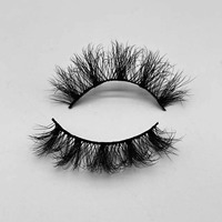 Faux cils en vison synthétique à bande complète, naturels 5D 15mm, vente en gros, marque privée, réutilisables