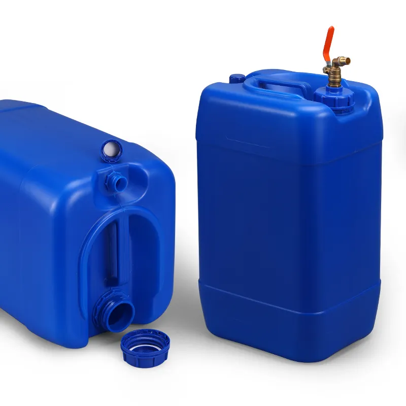25-Liter-Kunststoff-Jerry-Dosen mit zwei Auslauföffnungen für chemische Flüssigkeitsverpackung Aufbewahrungsbehälter