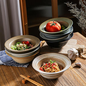 Tazón Grande de Cerámica para Servir Postres, Ensaladas y Cereales, Vajilla de Porcelana para Restaurantes y Hoteles Temáticos - Product Image 1