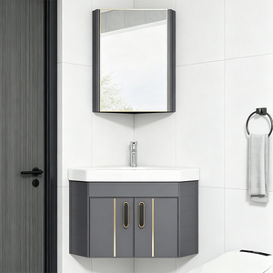 Nouvelle conception <span class=keywords><strong>de</strong></span> <span class=keywords><strong>meuble</strong></span>-lavabo mural triangulaire durable <span class=keywords><strong>et</strong></span> peu encombrant au design simple pour la maison - Product Image 2