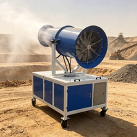 Canon à brouillard de 60 m pour la construction de tunnels / l'élimination de la poussière dans les excavations souterraines avec contrôle synchronisé de la ventilation