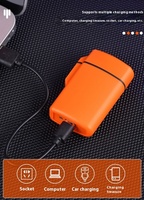 Logo personnalisé Camping Arc Coupe-Vent Rechargeable Double Torche Jet Flamme Briquets Électrique Plasma ARC USB Rechargeable Briquets