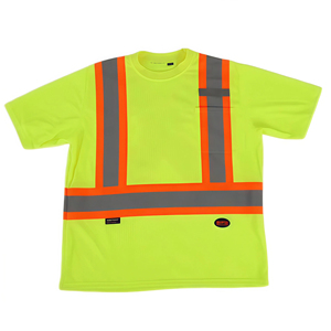 T-shirt de sport réfléchissant à manches courtes, léger, respirant, à séchage rapide, haute visibilité, en polyester, pour activités de plein air, course à pied, avec logo personnalisé - Product Image 1
