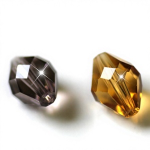 Lot de 50 perles en <span class=keywords><strong>verre</strong></span> biconiques ovales à facettes de haute qualité pour accessoires de boucles d'oreilles, bijoux DIY, imitation cristal autrichien - Product Image 5