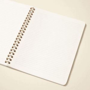 Agenda 2025 promotionnel en cuir rigide spirale or rose avec feuille bleue, 100 feuilles, planificateur quotidien, anglais, A5 B5, calendrier, spirale, My Note Gift - Product Image 2