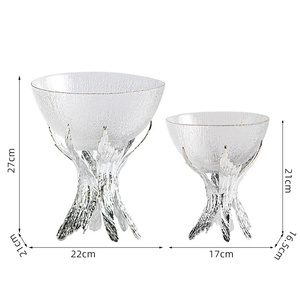 Elegante Tazón de Vidrio Color Plata con Base de Metal para Decoración del Hogar, Adornos para Servir Dátiles, Frutos Secos y Alimentos, Técnica Pulida - Product Image 6