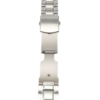 Bracelet de remplacement universel en acier inoxydable brossé effet miroir à 5 maillons, hypoallergénique, léger et résistant à l'usure pour montres de business