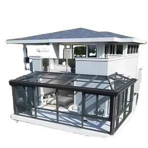 Véranda en alliage d'aluminium, chambre vitrée extérieure, isolation phonique, isolation thermique, balcon de cour, verre trempé imperméable à l'eau - Product Image 1