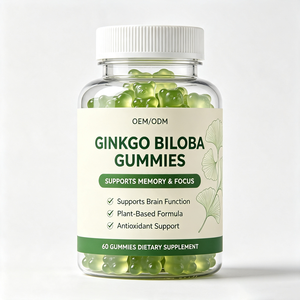 Gummies d'extrait de feuille de Ginkgo Biloba OEM/ODM, Nootropiques, Complément alimentaire pour le soutien cérébral, Gummies pour améliorer la concentration et la mémoire - Product Image 1