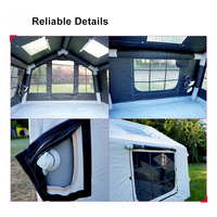 Tente de camping gonflable familiale grand format à une chambre avec auvent, en tissu Oxford PVC imperméable, idéale pour le glamping en extérieur - Meilleures ventes