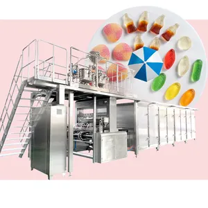 ماكينة صنع الحلوى الغضوية الأوتوماتيكية ، خط الحلوى الغثوية مصاصة