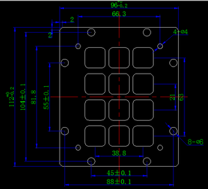 แป้นพิมพ์ SUS304 IP65กันน้ำ3*4ทำจากสแตนเลสทนทานใช้กลางแจ้ง - Product Image 6