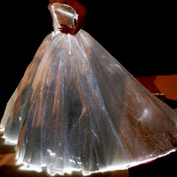 RGBW Lumière LED Lumineux Fibre Optique Tissu pour Robe Rideaux Nappes Banquets Mariages Restaurants