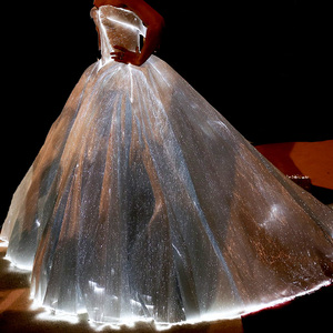 Tela de fibra óptica luminosa con luz LED RGBW para vestido, cortinas, manteles, banquetes, bodas, restaurantes - Product Image 3