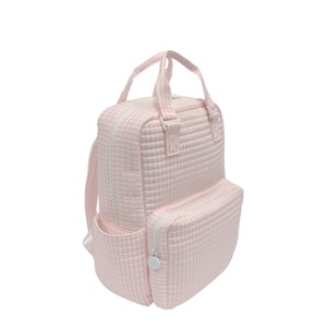 Mochila Rosa Personalizada Adorable, Mochila de Hombro Acolchada con Monograma, Mochila de Algodón para Pañales - Product Image 5
