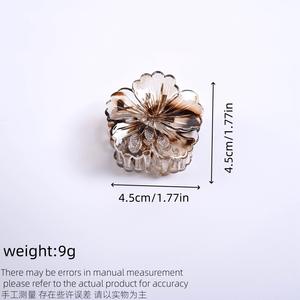 Pince à cheveux transparente en plastique de 4,5 cm pour femme, élégante, pour queue de cheval mi-haute, vente chaude - Product Image 3