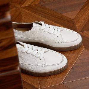 Zapatos Blancos de Punta Cuadrada para Hombre, Primavera-Verano, Transpirables, Antideslizantes, Ligeros, con Suela de Goma - Product Image 3