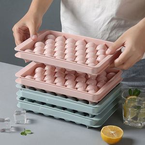 1 moule à glaçons sphériques 3D réutilisable avec couvercle, en plastique, style diamant, pour faire des boules de glace DIY, capacité 1-3L, outil de cuisine - Product Image 4