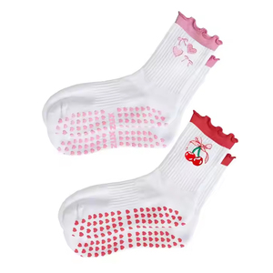 Dài Tinh Khiết Tre Tùy Chỉnh Thể Dục Yoga Pilates Huấn Luyện Viên Dính Không-Trượt Vớ Thể Thao Với Thêm Grip - Product Image 5