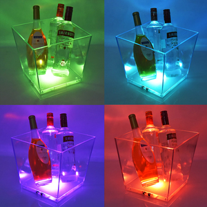 Hộp đêm KTV màu sắc thay đổi 10L vuông dẫn sáng xô nước giải khát bồn Portab không thấm nước có thể sạc lại dẫn Xô đá - Product Image 4