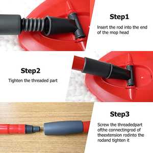 Lot de 3 lingettes de rechange pour serpillière avec manche, tête de serpillière multifonction en microfibre, recharges pour Vileda EasyWring pour serpillière rotative, sols durs - Product Image 4