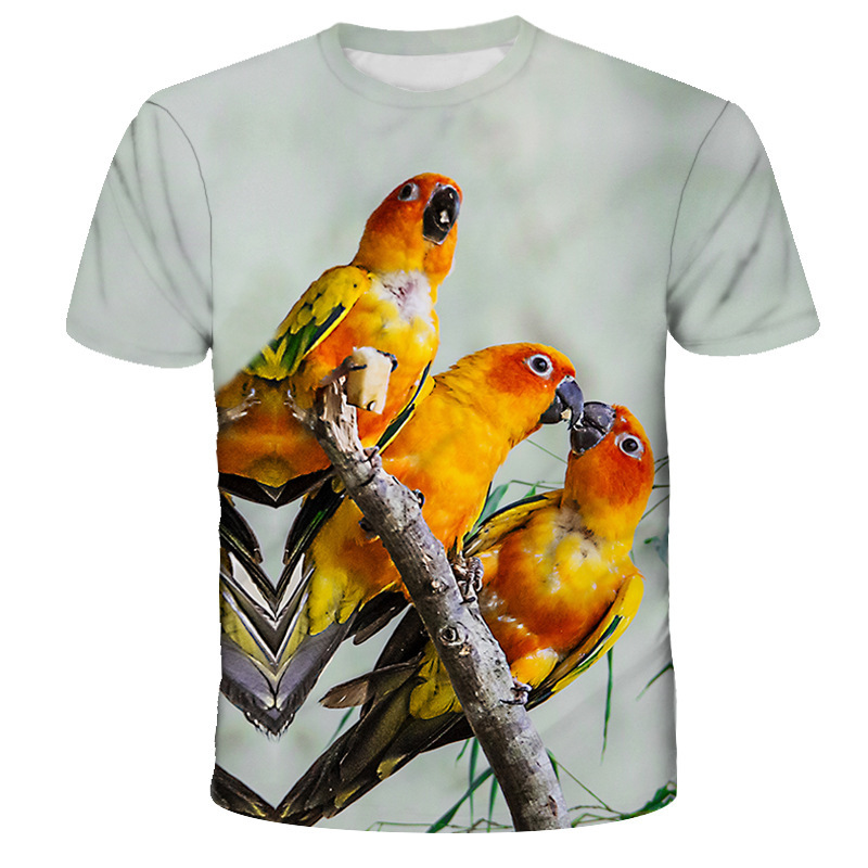 T-shirt Perroquet Fille 16 Ans - Jaune, Imprimé Animal, Viscose, Occasion Excellent état
