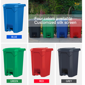 Leadloong <span class=keywords><strong>Stackable</strong></span> Chân Đạp Thùng Rác Có Thể Phía Trước Mở Nhựa Lưu Trữ Xô Với Kim Loại Chất Thải Bin Treadle Thùng Rác Cho Dustin - Product Image 2